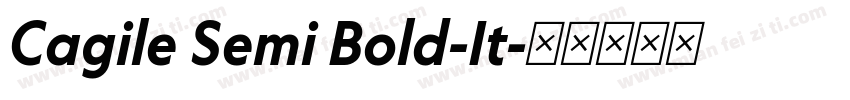 Cagile Semi Bold-It字体转换